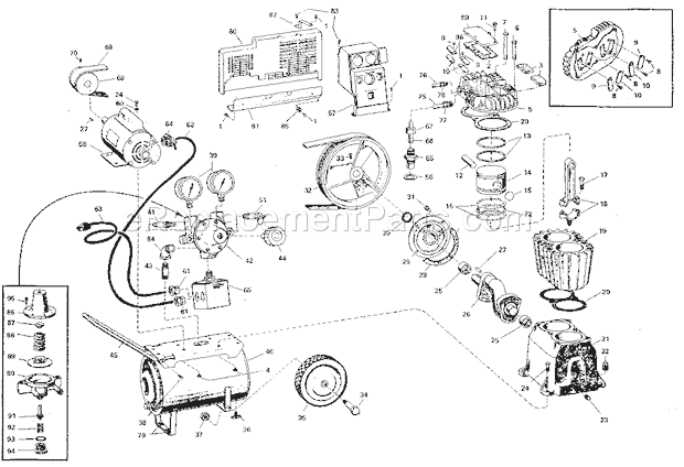 Craftsman 106152680 Twin Cylinder Tank Type Compressor Page A Diagram