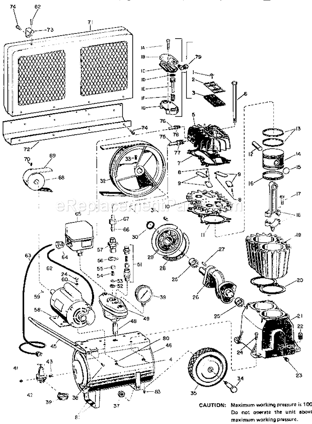 Craftsman 106154540 Air Compressor Page A Diagram