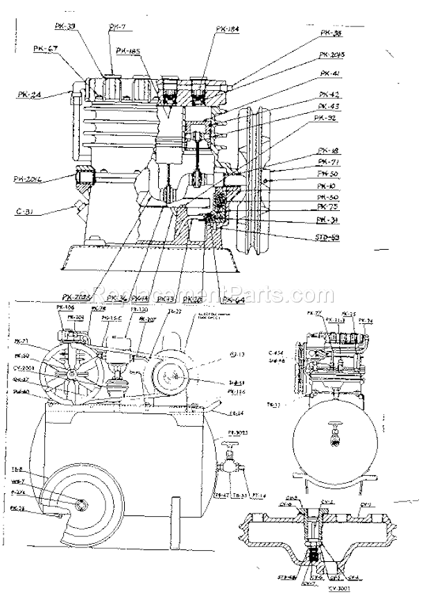 Craftsman 1061846 Tankmobile Compressor Page A Diagram