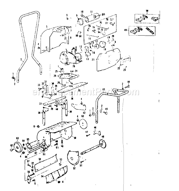 Craftsman 13181942 14 In. Light Weight Snowblower Replacement Parts Diagram