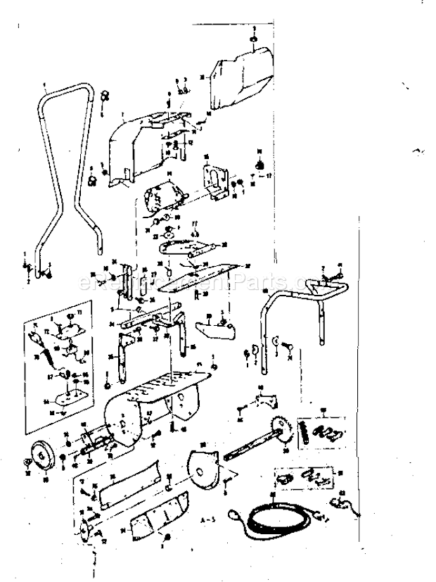 Craftsman 13181956 Light Weight Snowblower 14 In. Replacement Parts Diagram