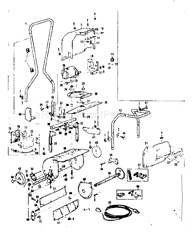 Craftsman 13181957 14 In. Light Weight Snowblower Replacement Parts Diagram