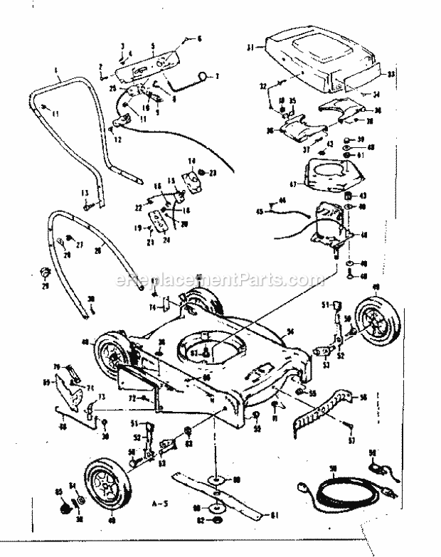 Craftsman 13191520 Lawn Mower Page A Diagram