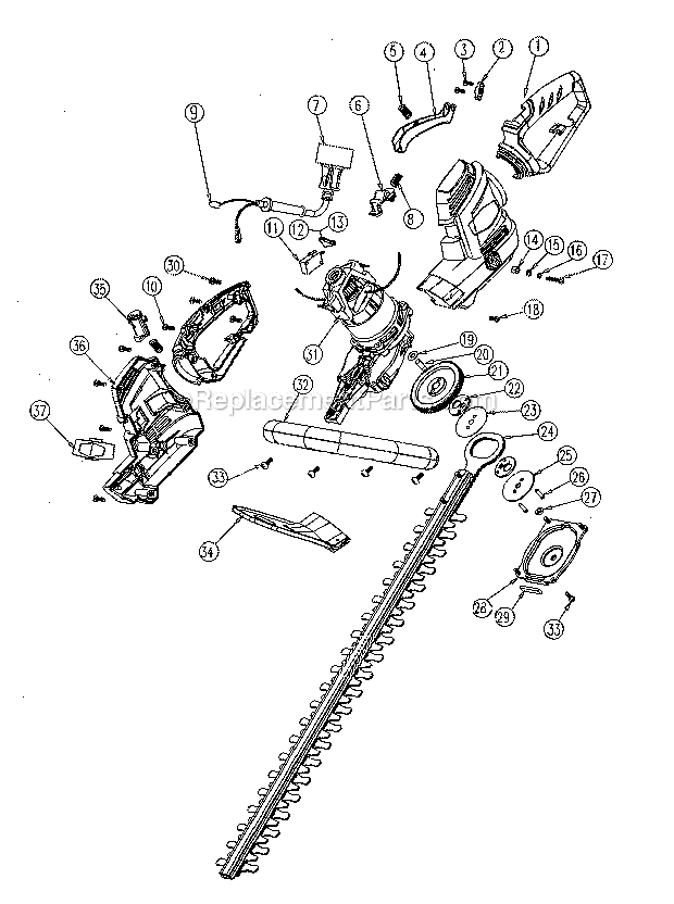 Craftsman 13879771 Hedge Trimmer Page A Diagram