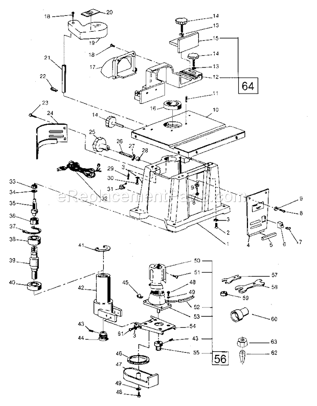 Craftsman 149239110 Router Unit Parts Diagram