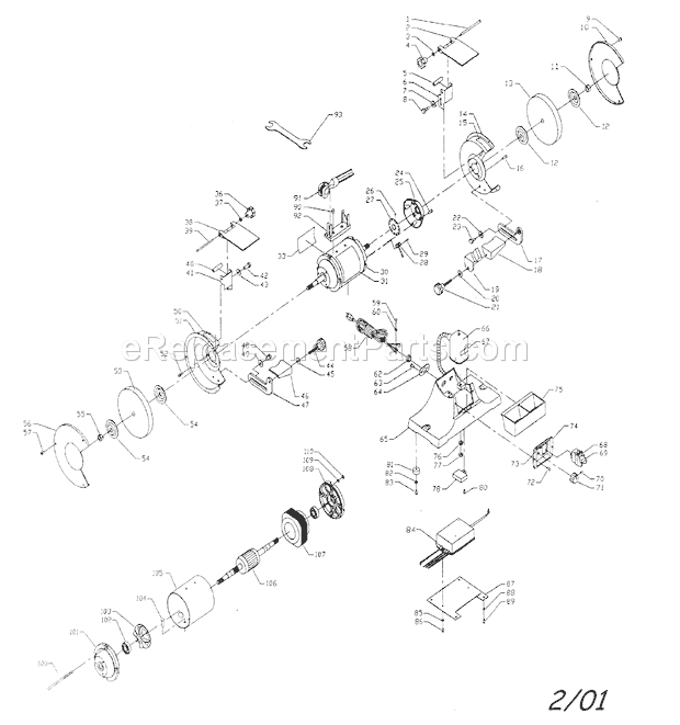 Craftsman 152287180 Grinder Cabinet Parts Diagram