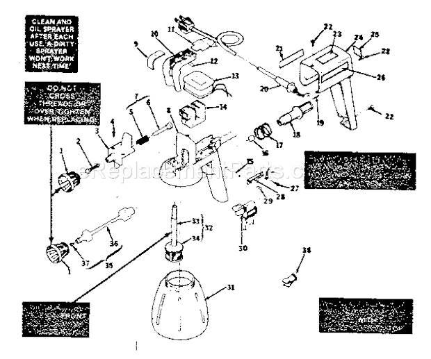 Craftsman 165155184 Airless Paint Sprayer Page A Diagram