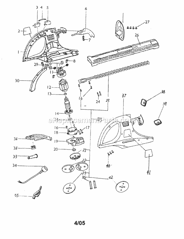 Craftsman 17279957 Hedge Trimmer Page A Diagram