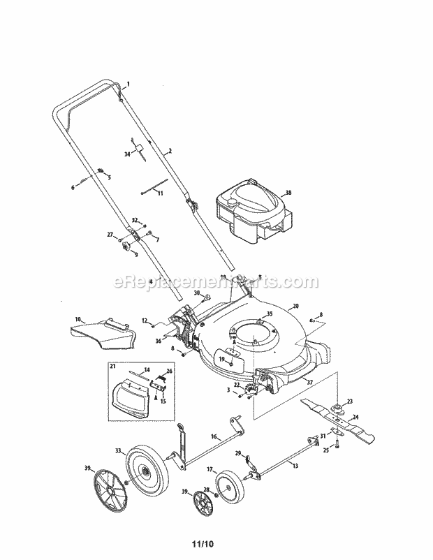 Craftsman 24738529 Lawn Mower Page A Diagram