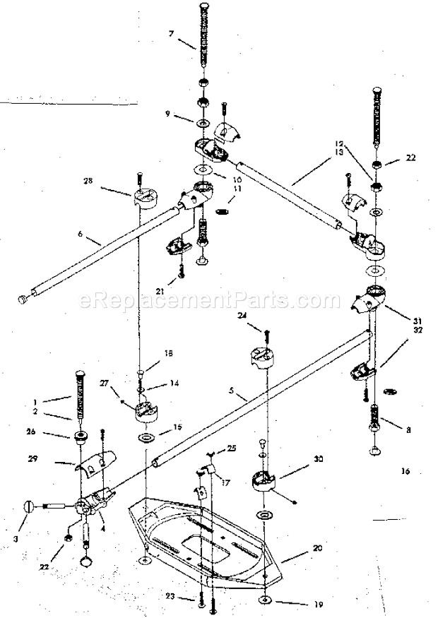 Craftsman 25187PANTOGRAPH Router Accessory Pantograph 3-Dimensional - Router Pa... Diagram