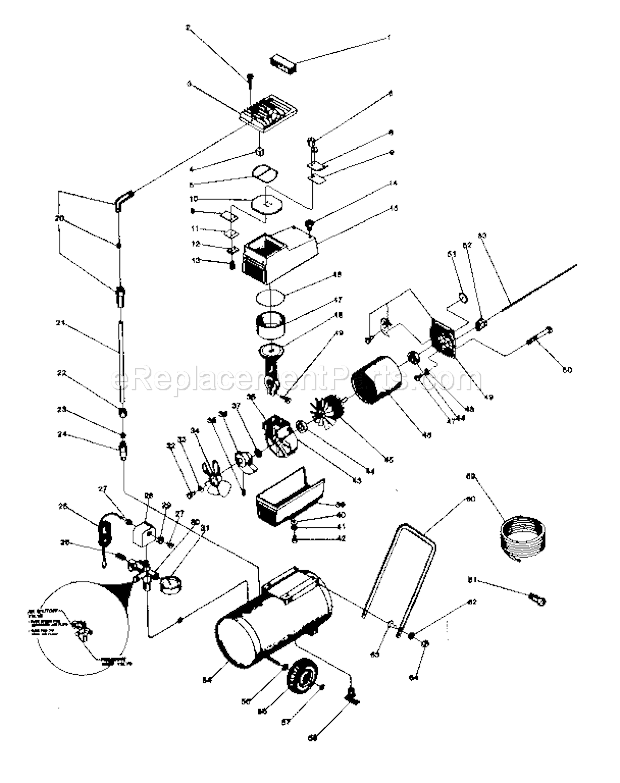 Craftsman 283150460 Air Compressor Page A Diagram