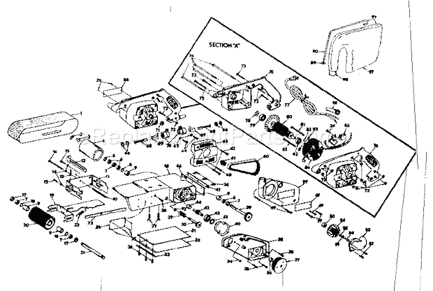 Craftsman 31511782 4 Inch Belt Sander Unit Parts Diagram