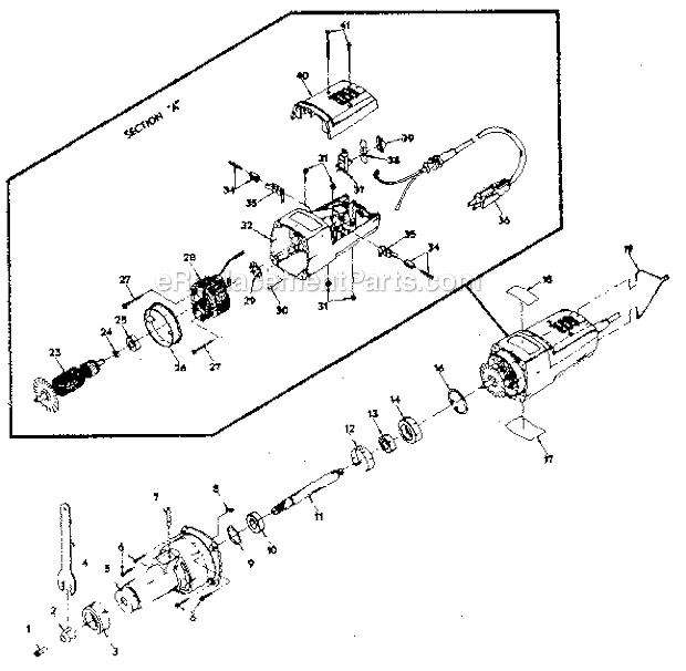 Craftsman 31527440 Industrial Die Grinder Unit_Parts Diagram