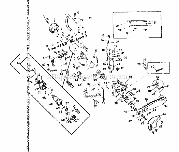 Craftsman 31534110 Electric Chainsaw Replacement Parts Diagram