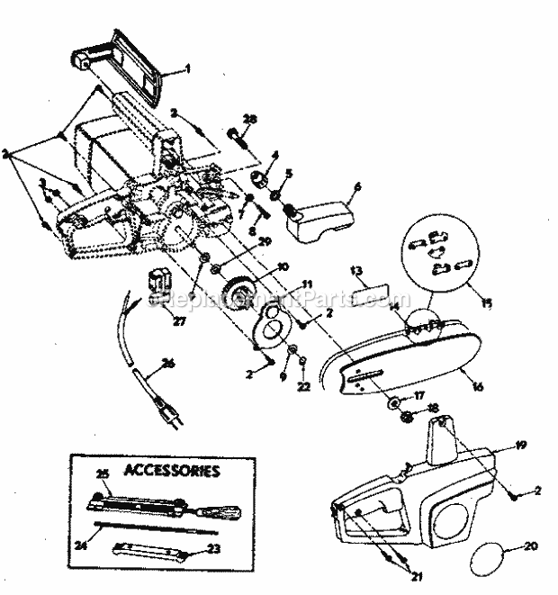 Craftsman 31534410 Electric Chainsaw Replacement Parts Diagram