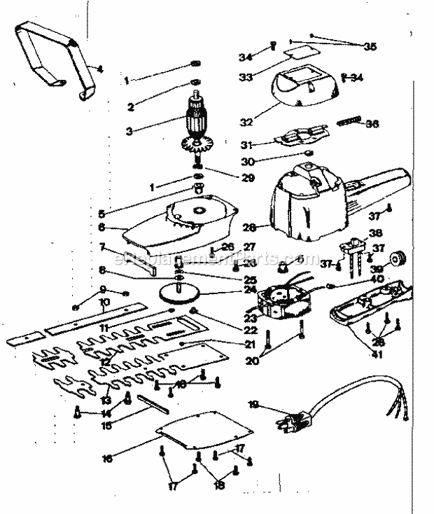 Craftsman 31585740 Hedge Trimmer Page A Diagram