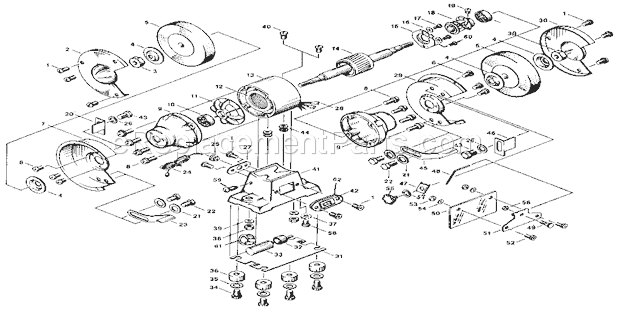 Craftsman 319190380 Bench Grinder Unit Parts Diagram