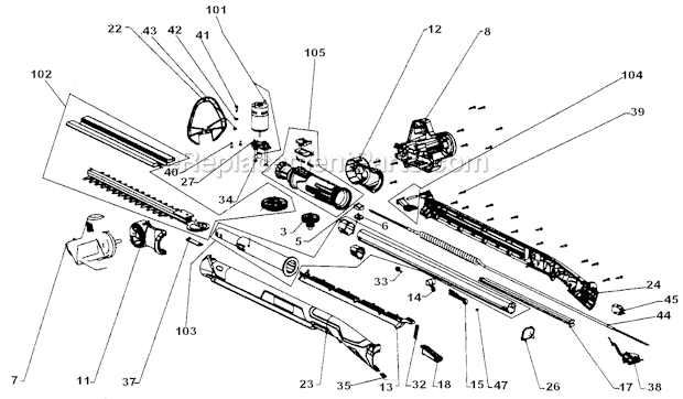 Craftsman 32074905 Hedge Trimmer Page A Diagram