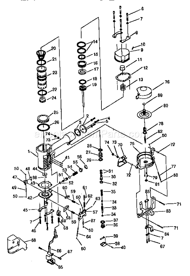 Craftsman 351183240 Roofing Nailer Page A Diagram
