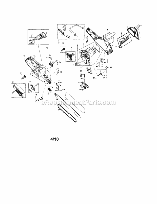 Craftsman 358341190 Electric Chainsaw Electric Chainsaw Diagram