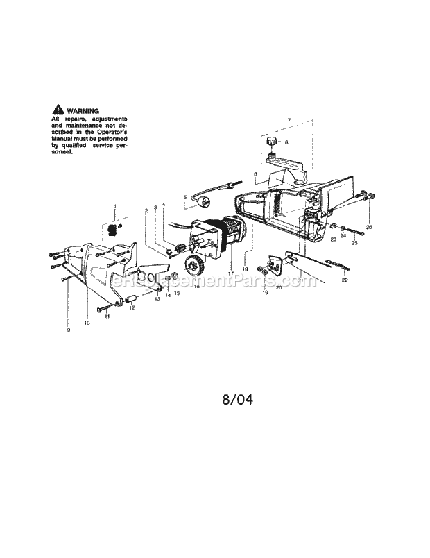 Craftsman 358351151 Chainsaw Chainsaw Assembly Diagram