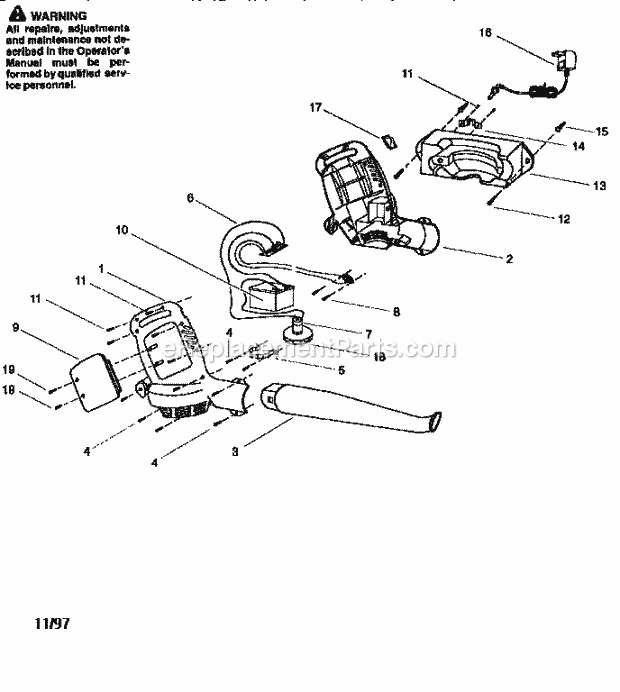 Craftsman 358798290 Blower Page A Diagram