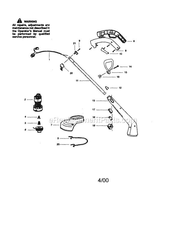 Craftsman 358799451 Trimmer Page A Diagram