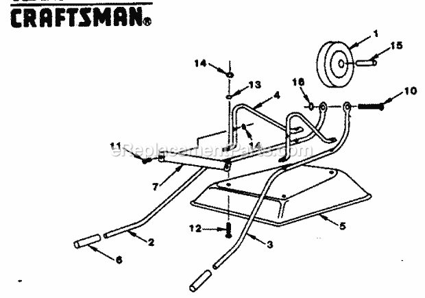 Craftsman 47287827 Wheelbarrow Page A Diagram