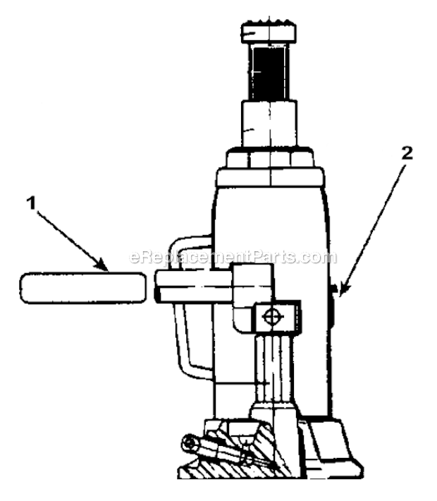 Craftsman 50284 Hydraulic Bottle Jack Page A Diagram