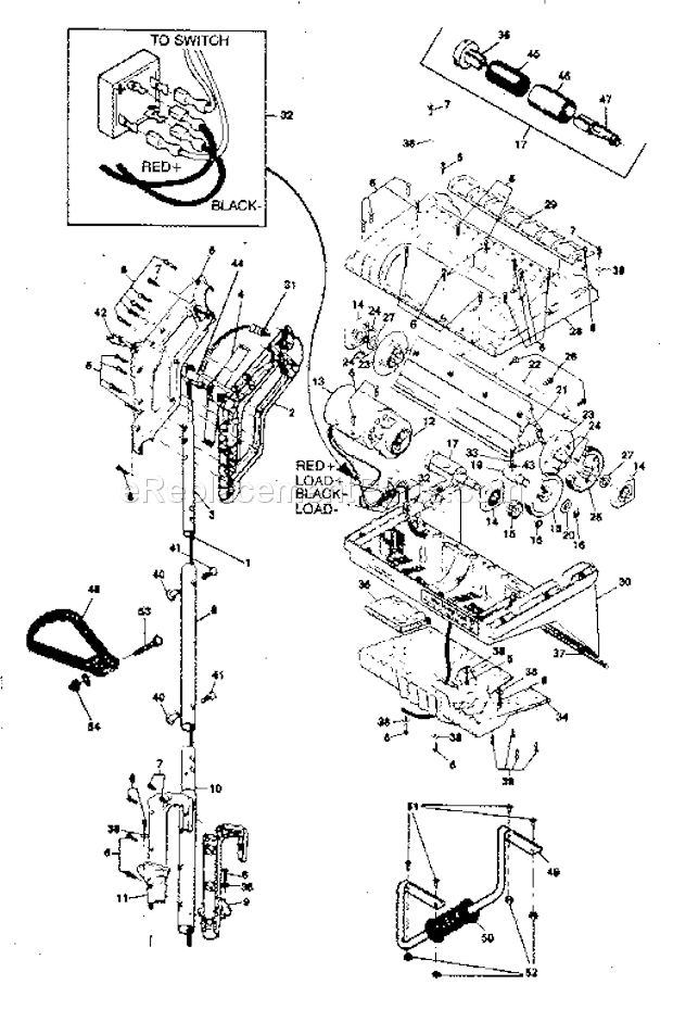 Craftsman 536882000 Electric Snow Shovel Replacement Parts Diagram