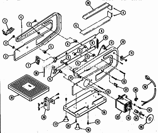 Craftsman 572247201 Scroll Saw/sander Unit Parts Diagram