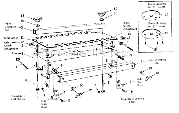 Craftsman 7202570 Dovetail Fixture Unit Parts Diagram