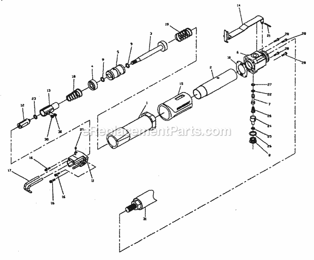 Craftsman 875198680 Mini Air Saw Saw Diagram