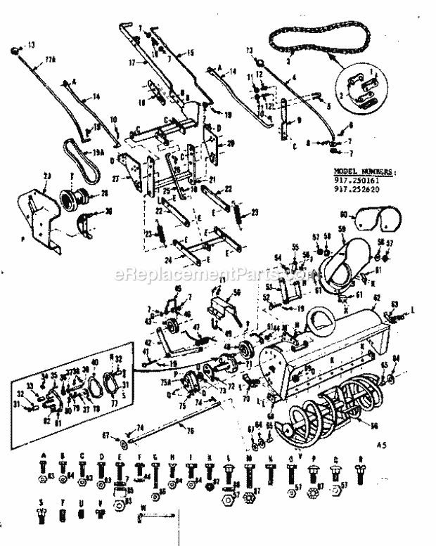 Craftsman 917250161 Lawn Tractor Page A Diagram