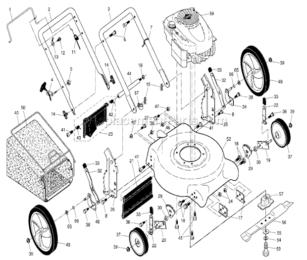 Craftsman 917388861 Rotary Lawn Mower Page A Diagram