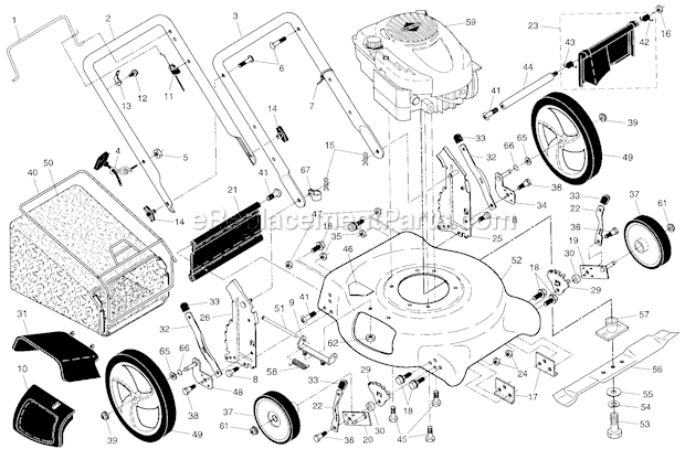 Craftsman 917388961 Rotary Mower Page A Diagram