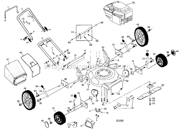 Craftsman 917389391 Rotary Lawn Mower Page A Diagram