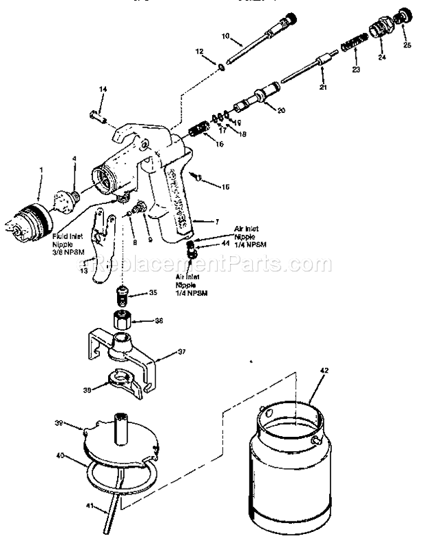 Craftsman 919155250 Spray Gun Page A Diagram