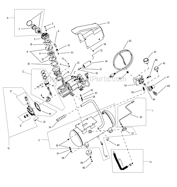 Craftsman 921.153101 Air Compressor Compressor Diagram
