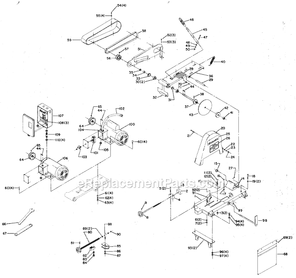 Delta 20-225 Type 1 Cut-Off Saw Page A Diagram