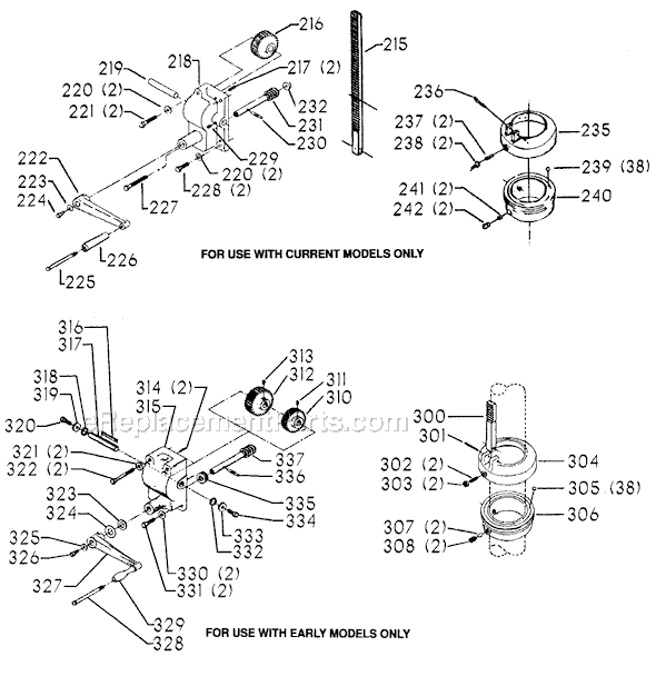 Delta 20-761 Type 1 Head Raising Mechanism For 20" Drill Press Page A Diagram