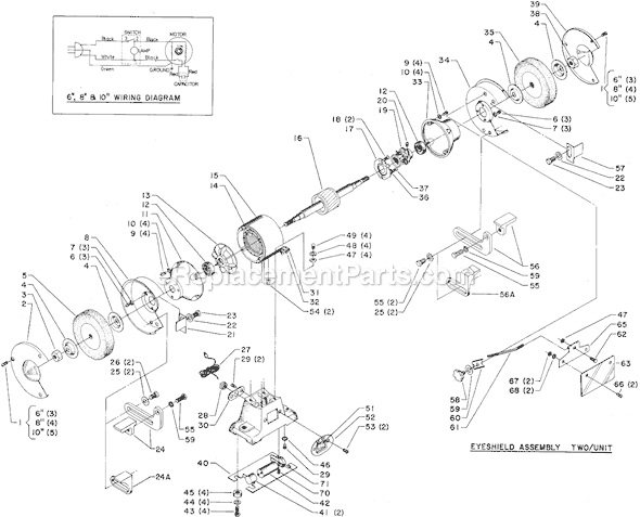 Delta 23-880 Type 2 Bench Grinder Page A Diagram