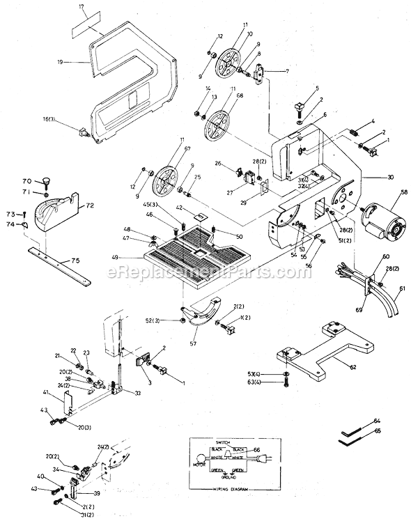 Delta 28-160 Type 1 10" Bench Band Saw Page A Diagram