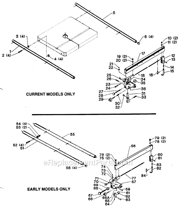 Delta 28-862 Type 1 Rip Fence Attachment Page A Diagram