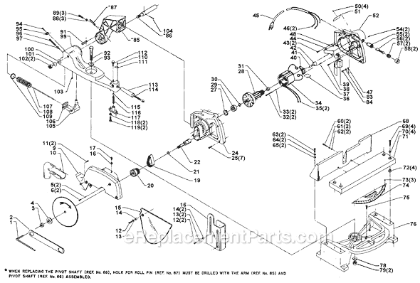 Delta 34-010 Type 1 S/N FD-6575 Miter Box Page A Diagram