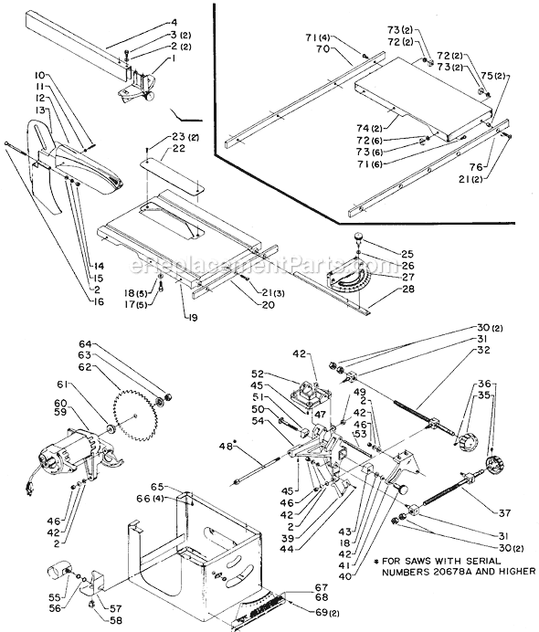 Delta 34-200 Type 1 Bench Saw Page A Diagram