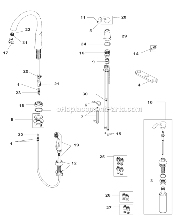 Delta 11946-SSSD-DST Kitchen Faucet Page A Diagram