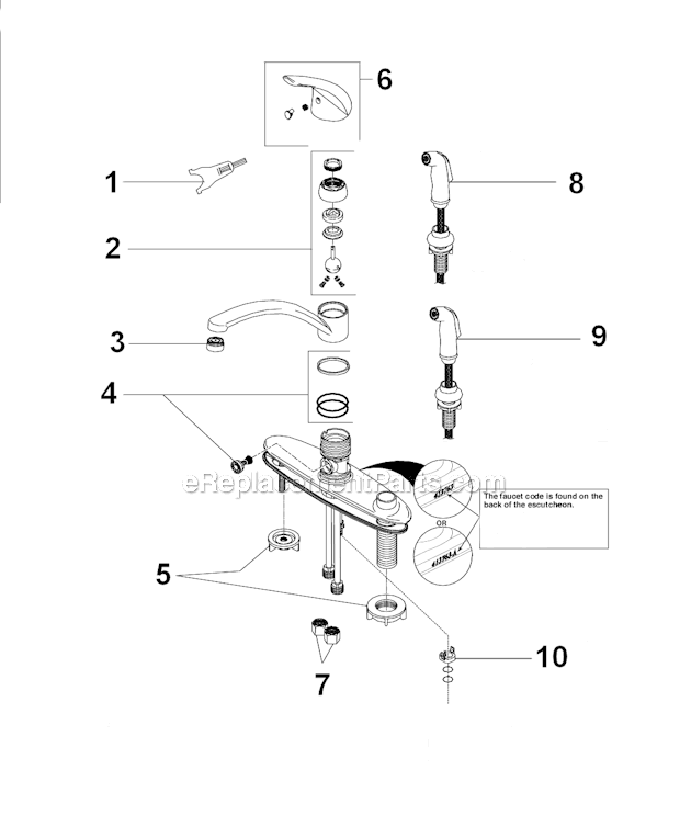 Delta 13900LF-SS Single-Handle Kitchen Faucet Page A Diagram