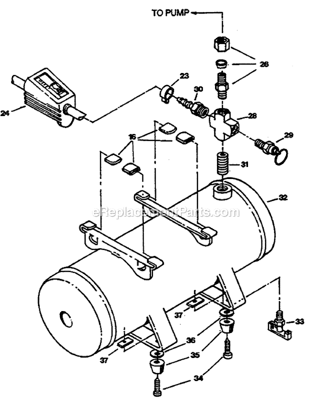 DeVilbiss RA102D (Type 0) A .75Hp 2G Mm Um 1Stg Air Compressor Page A Diagram