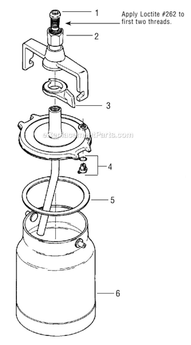 DeVilbiss TGC-545 1 Qt. Suction Feed Cup Page A Diagram